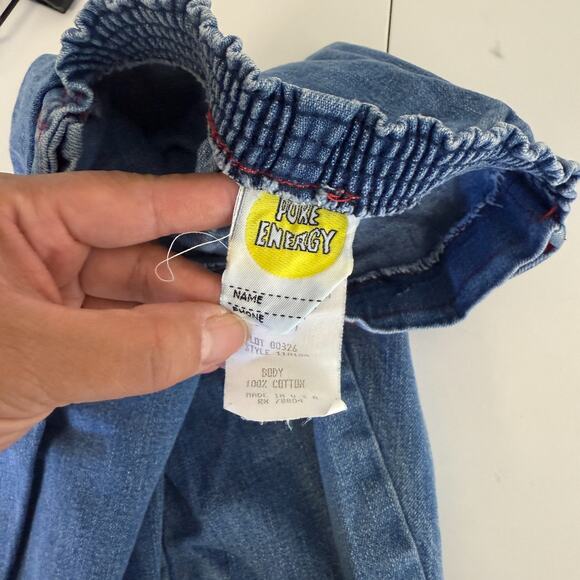 Vintage 90s Pure Energy Pleated Jeans Baggy Blue - Boys 3T 3 - Picture 7 of 9